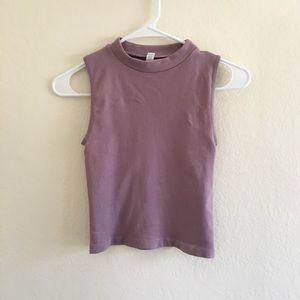 purple stretchy crop top